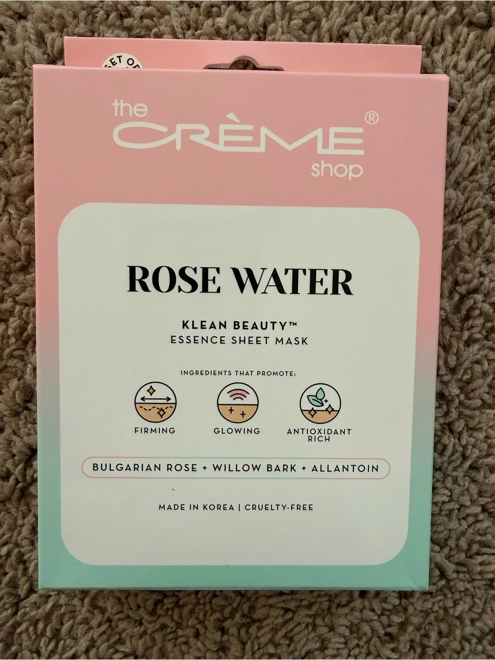 The Crème Shop Rose Water Essence Sheet Mask - set of 5
